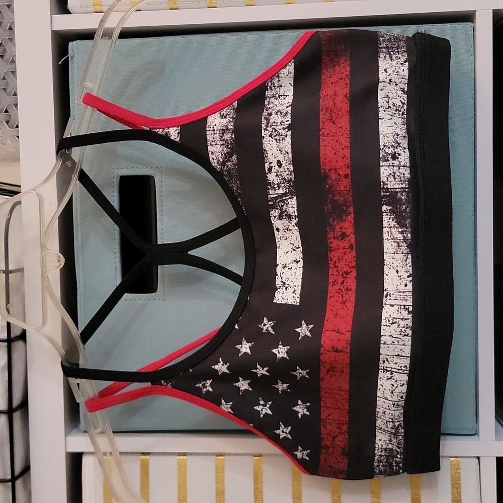 Born Primitive Thin Red Line Warrior Sports Bra.